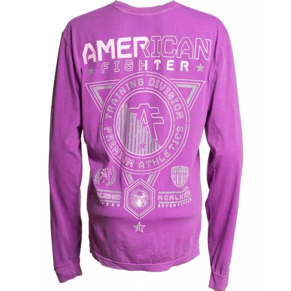 AMERICAN FIGHTER Women's T-Shirt L/S MASSACHUSETTS - Picture 2 of 8